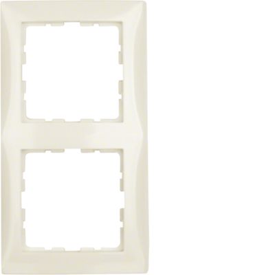 Berker S1 afdekraam 2 voudig creme glanzend