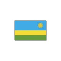 Landen thema vlag Rwanda 90 x 150 cm feestversiering