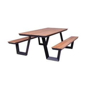 Aluminium picknicktafel Bermuda zwart