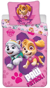 Paw Patrol dekbedovertrek Skye en Everest roze 140 x 200 cm - 65 x 65 cm