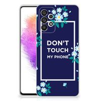 Samsung Galaxy A73 5G Silicone-hoesje Flowers Blue DTMP