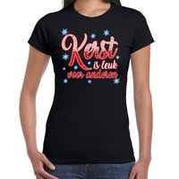 Fout kerstshirt zwart kerst is leuk voor anderen voor dames
