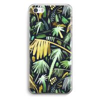 Tropical Palms Dark: iPhone 5 / 5S / SE Transparant Hoesje