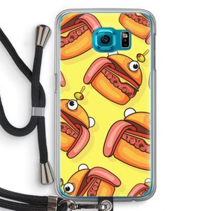 Hamburger: Samsung Galaxy S6 Transparant Hoesje met koord