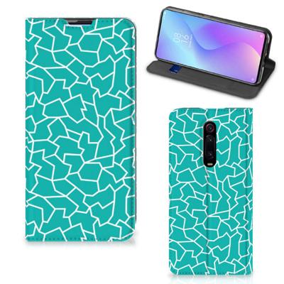 Xiaomi Mi 9T Pro | Bookcase | Cracks Blue