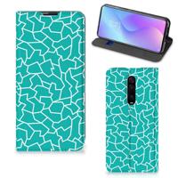 Xiaomi Mi 9T Pro | Bookcase | Cracks Blue