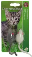 Boon bontmuis kattenspeeltje grijs 2st 4cm