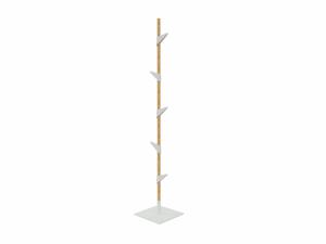 Cascando staande kapstok Bamboo 1 eikenhout - witte haken