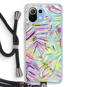 Tropical Palms Blue: Xiaomi Mi 11 Lite Transparant Hoesje met koord