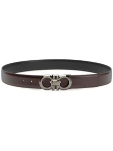 Ferragamo ceinture réversible à logo gravé - Noir