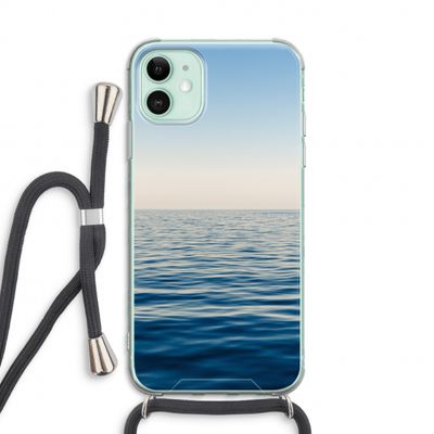 Water horizon: iPhone 11 Transparant Hoesje met koord