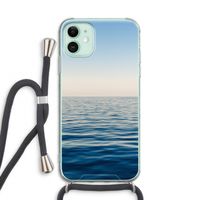 Water horizon: iPhone 11 Transparant Hoesje met koord
