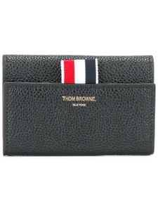 Thom Browne portefeuille en cuir grainé - Noir