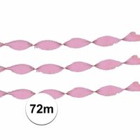 Crepe papieren slingers licht roze - thumbnail