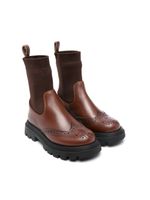 Eleventy Kids bottines à chevilles élastiquées - Marron