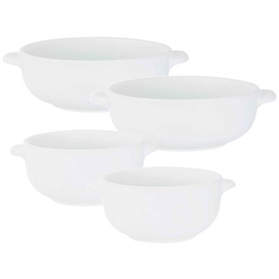 Set van 8x stuks tapas/amuse/snack schaaltjes wit van porselein 10 en 13 cm rond