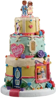 Lemax wendy&apos;s wedding cakes verlicht kersthuisje Sugar &apos;N&apos; Spice 2024