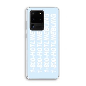 Hotline bling blue: Samsung Galaxy S20 Ultra Transparant Hoesje