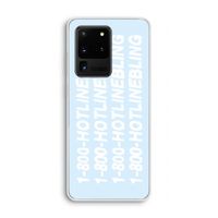 Hotline bling blue: Samsung Galaxy S20 Ultra Transparant Hoesje