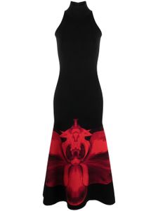 Alexander McQueen robe sans manches à imprimé graphique - Noir