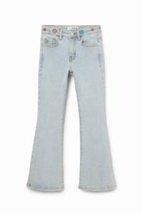 Flared jeans borduursels - BLUE - 9/10