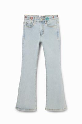 Flared jeans borduursels - BLUE - 9/10