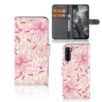 OnePlus Nord Hoesje Pink Flowers OnePlus Nord Hoesje Pink Flowers