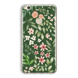 Botanical green sweet flower heaven: Huawei Ascend P8 Lite (2017) Transparant Hoesje