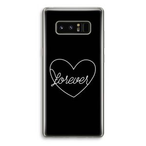 Forever heart black: Samsung Galaxy Note 8 Transparant Hoesje