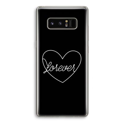 Forever heart black: Samsung Galaxy Note 8 Transparant Hoesje