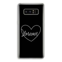 Forever heart black: Samsung Galaxy Note 8 Transparant Hoesje