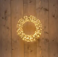 Anna&apos;s Collection LED krans metaal flash 1200 lampjes 36 x 8cm, classic warm