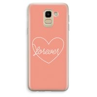Forever heart: Samsung Galaxy J6 (2018) Transparant Hoesje