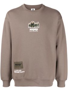 AAPE BY *A BATHING APE® sweat à logo imprimé - Gris