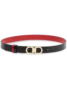 Ferragamo ceinture réversible à boucle Gancini - Noir