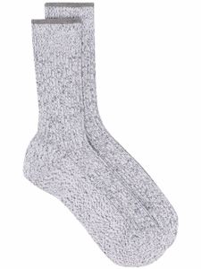 Brunello Cucinelli chaussettes en maille - Bleu