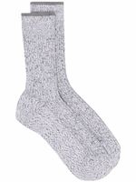 Brunello Cucinelli chaussettes en maille - Bleu