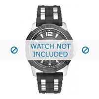 Horlogeband Guess W0366G1 Rubber Zwart 24mm - thumbnail