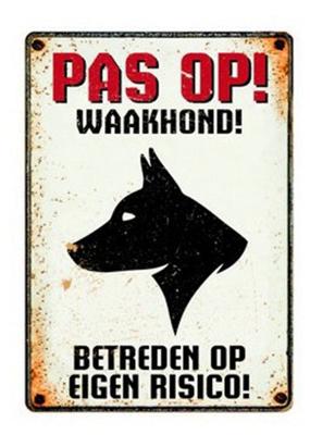 Plenty Gifts waakbord blik waakhond