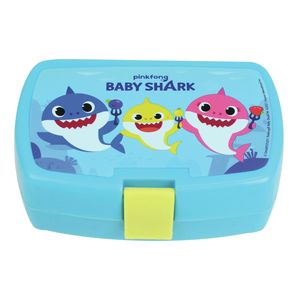 Kunststof broodtrommel/lunchbox Baby Shark 16 x 11 cm