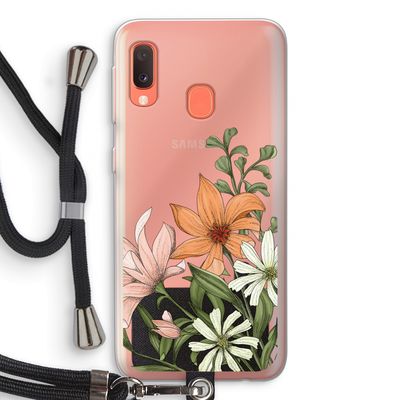 Floral bouquet: Samsung Galaxy A20e Transparant Hoesje met koord