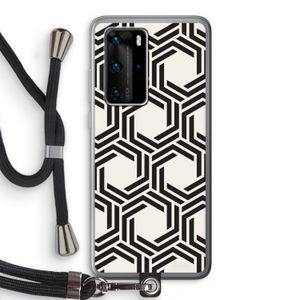 Geometrisch patroon: Huawei P40 Pro Transparant Hoesje met koord