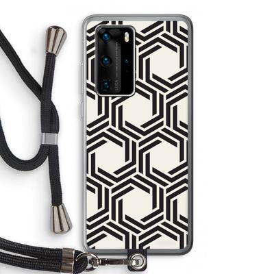 Geometrisch patroon: Huawei P40 Pro Transparant Hoesje met koord