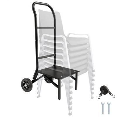 VEVOR opvouwbare stoeltrolley 10 stoelen 68kg schuifstoeltrolley 770x508x1190mm