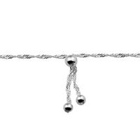 TFT Enkelbandje Bolletjes 22 -24 Cm Zilver Gerhodineerd