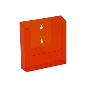 Folderdisplay wand A5 transparant neon oranje Folderdisplay wand A5 transparant neon oranje