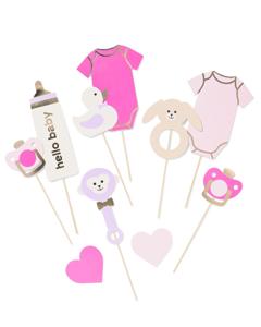 HEMA Party Props Baby Roze 8-delig