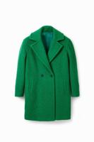 Bouclé jas met overslag - GREEN - XXL