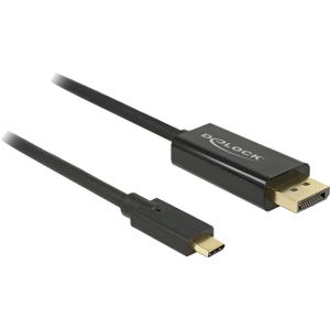 DeLOCK 85257 video kabel adapter 3 m USB Type-C DisplayPort Zwart