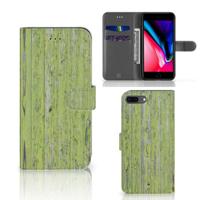 Apple iPhone 7 Plus | 8 Plus | Book Style Case | Green Wood